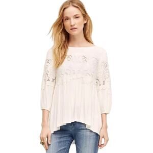 Anthropologie Deletta Desi Blouse White Small Womens
